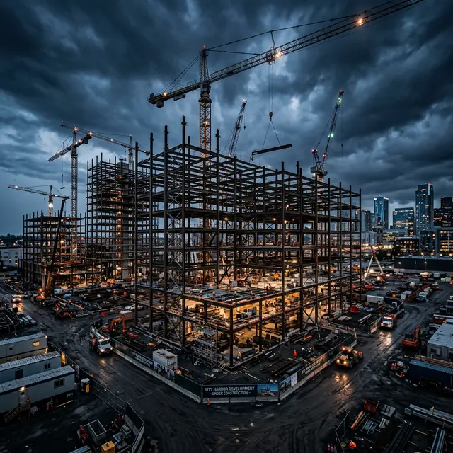 Construção civil com estruturas de aço